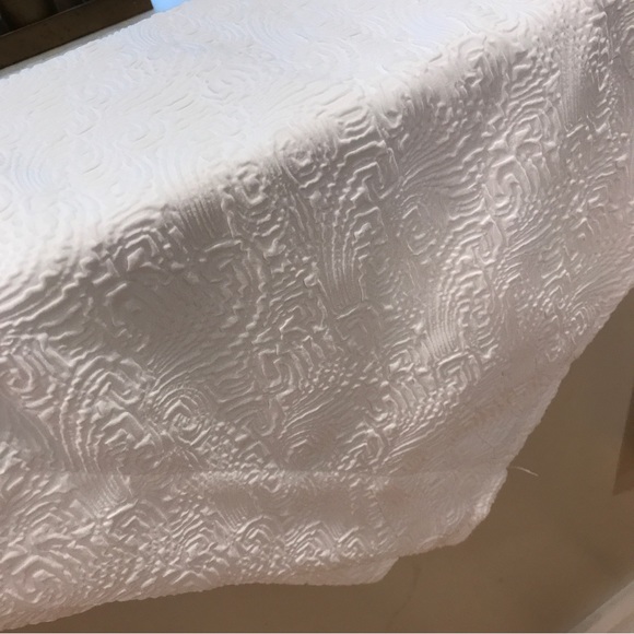 Peri home two (2) panels white window curtain. White on white pattern. - Picture 11 of 12